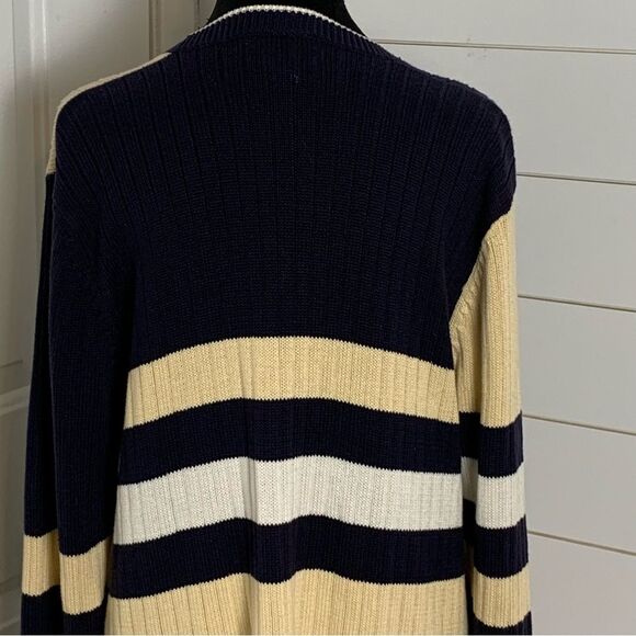 Vintage Koret Striped Cardigan Woman’s size medium old money Classic - Picture 6 of 16
